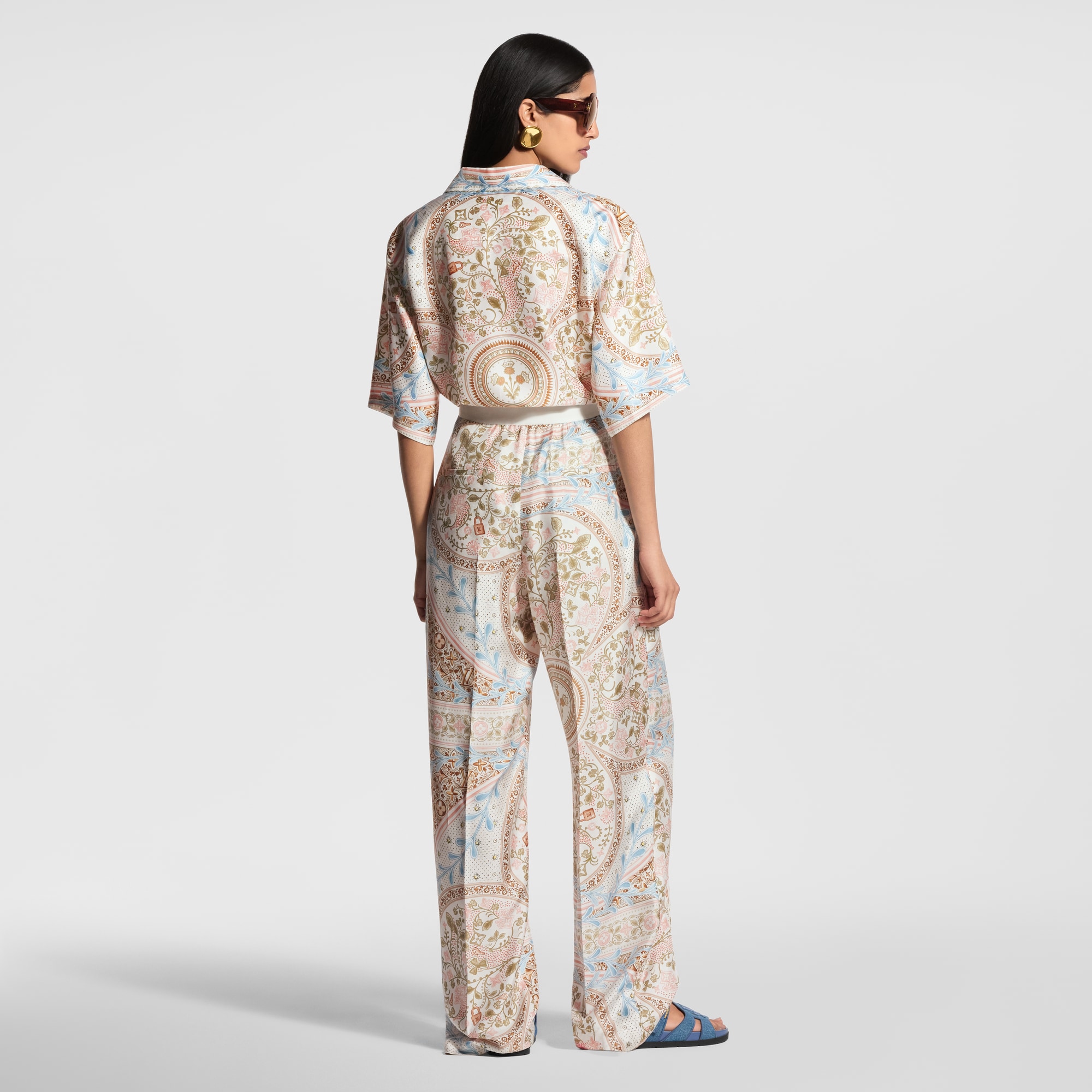 Flower Foulard Wide-Cut Pants - Ready-to-Wear | LOUIS VUITTON